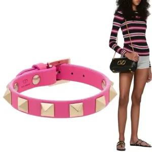 가라바니 락스터드 카프스킨 브레이슬릿 팔찌 라이트 핑크 W2J0255 VIT HW4