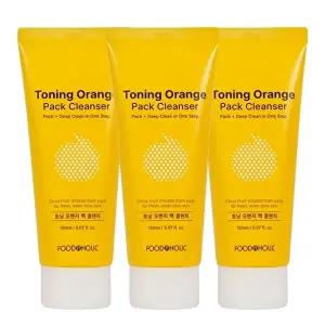 [푸드어홀릭](3개)푸드어홀릭 토닝 오렌지 팩 클렌저 150ml /클렌징폼 워시오프팩