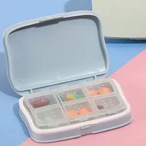 [셀러에이드]슬림형 6칸 약통 알약 케이스 분리보관 휴대용 여행용