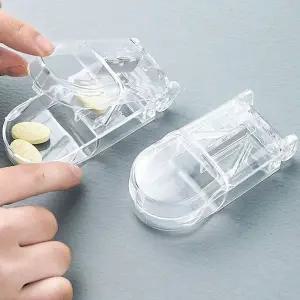 [셀러에이드]알약 가위 절단기 약통 보관 케이스 휴대용 약 관리