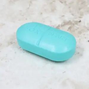 민트색 약통 분할케이스 6칸 휴대용 4개 여행용 정리함