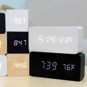 디지털 우드시계 화이트 탁상시계 전자탁상시계