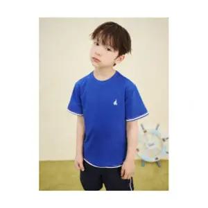 빈폴 키즈 BI5442U01P 스트라이프  솔리드 티셔츠와 반바지 3PCS 상하 세트 블루 906324