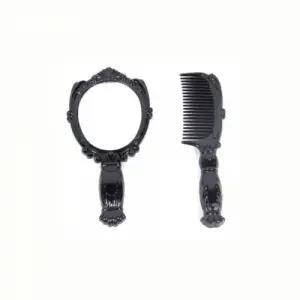 WL 블랙 미니빗 거울 세트 휴대용거울빗 거울세트 손거울 WFLMXGS