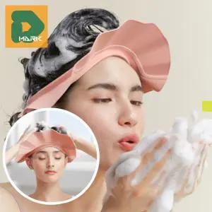 편안한 샤워캡 캡 편리한 보조 사용이 성인용 보호 탄력 샴푸캡 목욕 방수 싱글족 샤워 모자 머리 환자