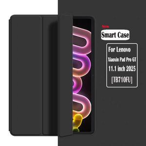 레노버 샤오신 패드 프로 GT 11.1인치 2025 케이스 TB710FU 마그네틱 폴딩 스탠드 PU 실리콘 소프트 백 태블릿 커버 펀다 코크