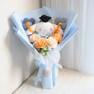 산리오 학사모 시나모롤 인형 꽃다발 졸업식 비누꽃다발