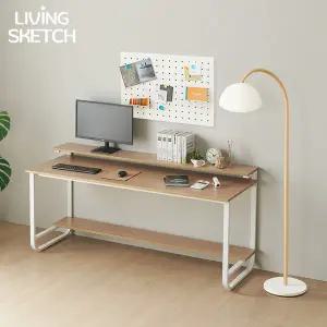 [리빙스케치] 국내제작 캠브리지 1800X700 낮은 선반형 1단 B타입 책상[착불]E0등급 컴퓨터 학생용