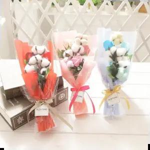 캔디부케 스윗코튼부케 블루 졸업식 꽃다발 생일 기념일 선물