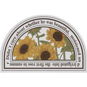 노란색 그림 매장 대형 매장꾸미기 유화 현관입구 현관코일매트 노란꽃 돈을 나무 40x60