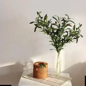 조화인테리어 올리브 나무 조화 가지 대형/나뭇잎 식물 소품 100cm