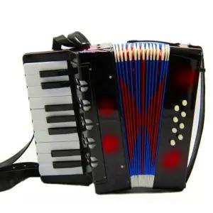작은 손풍금 아코디언 레드 미니 베이스 건반 입문용