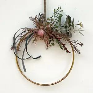 골드 오브제 감성 리스 3종 조화 행잉 벽장식 인테리어 소품