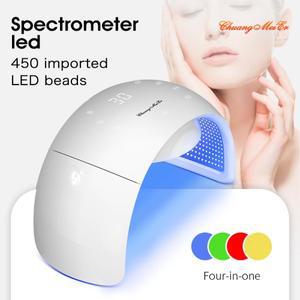 휴대용 접이식 7색 LED 라이트 얼굴 피부 탄력 강화 페이스 스파 뷰티 기기