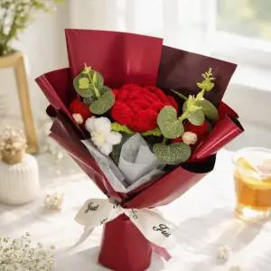 꽃다발 꽃상자 졸업식 졸업식 축하선물 조화 학예회 뜨개꽃다발 입학식