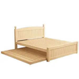 슬라이딩 프레임 공간절약 원목 2단 침대 저상형