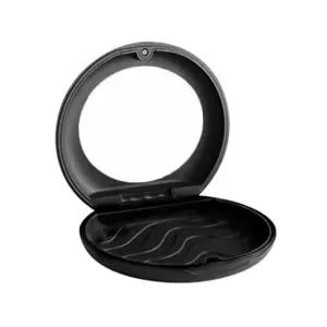 치과용 슬림 구강 관리 치아 투명 교정 장치 정렬기 교정기 보관함 정리함 용기 케이스거울이 있는 검은색