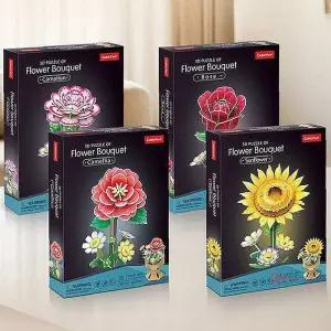 3D 부케 꽃 만들기 플라워 입체퍼즐 종이 꽃부케hij637