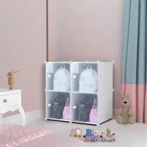 (선택 4칸A(2열2층))조립식 수납장 핸드백 보관함 가방 정리함 2열2칸