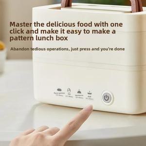 휴대용 더블 레이어 스테인레스 스틸 전기 가열 도시락 상자 요리 쌀 및 사무직 근로자 적합