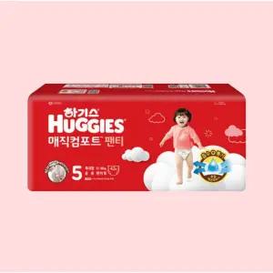 하기스 매직컴포트 팬티 5단계 팬티형 공용 42매 2개 일회용기저귀