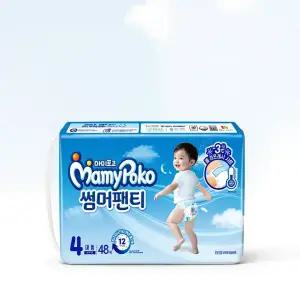 마미포코 썸머팬티 4단계 팬티형 남아 48매 3개 일회용기저귀 아기기저귀