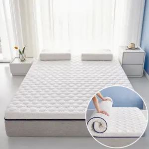 퀸 더블 침대 바닥 토퍼 매트리스 패드 접이식 매트