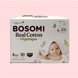 보솜이 리얼코튼 오가니크 팬티형 4단계 30입 4개 일회용기저귀 아기기저귀