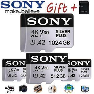SONY 고속 마이크로 TF SD 카드 128GB 메모리 A2 V30 대용량 휴대폰/노트북용