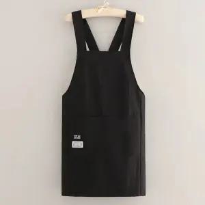 오르모 깔끔한 블랙 앞치마 어린이집 미용실 카페