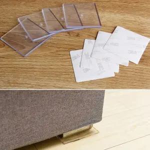 쇼파 식탁 다리 미끄럼 긁힘 방지 투명 보호캡 패드