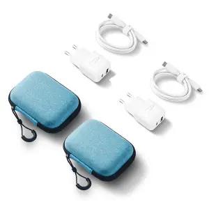 18w 고속 충전기 세트 여행용 파우치 포함 c타입과 usb 포트2개 1포트선택 케이블판매 2포트품절