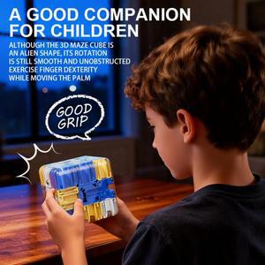 몽테조이 3D 미로 매직 큐브 퍼즐 장난감 구슬 스트레스 해소 불안 크리스마스 선물 소년 소녀용