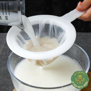 1pc 80/100/200/400Mesh 휴대용 고밀도 메쉬 두유 와인 필터 가방 너트 가방 차 커피 오일 요구르트 재사용