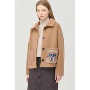 [베네통](강남점)자카드 포켓 울 블렌드 점퍼BAJPE2561