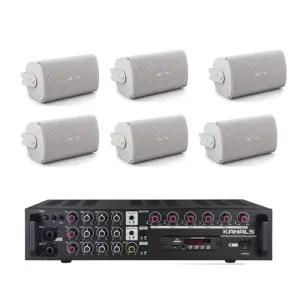 BOSE FS2SE 보스 스피커 6개 6채널앰프 카페 매장 강의실 업소용 앰프 스피커 음향패키지