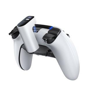 PS5 컨트롤러용 LVFAN 충전기, 플레이스테이션 듀얼센스 및 엣지와 호환되는 배터리 팩, LED 디스플레이가 탑재된 휴대용 파워 뱅크, PS5 게이머를 위한 12시간 이상의 게임 시간 추가