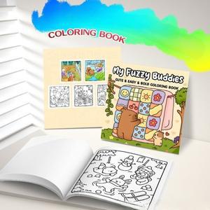 성인용 24페이지 색칠책 손그림 낙서 스케치 스트레스 해소 두꺼운 종이 예술 치료 휴식 선물