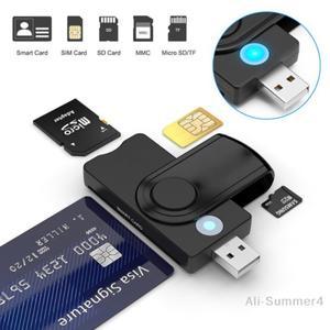 은행 카드 CAC ID SIM SD TF/마이크로 SD용 UTHAI X02 USB SIM 스마트 카드 리더기