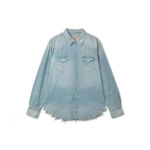 [폴로 랄프 로렌]POLO RALPH LAUREN 디스트레스트 데님 웨스턴 셔츠 - 블루 MNPOWOV16823454-400 897454