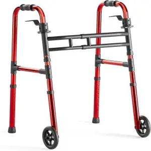 접이식 노인용 로요다 워커 바퀴가 달린 알루미늄 경량 조절 가능한 높이 및 너비 표준 350파운드 용량