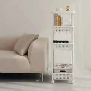 다용도 수납 이동식 트레이 4단