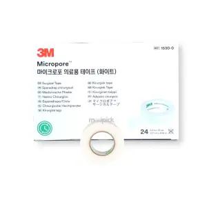 3M 1530-0 마이크로포 테이프(화이트) 1.27cm 1박스 24개