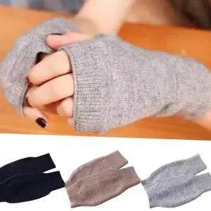 방한용 키보드 사무실 운전용 겨울 반장갑 보온 니트 손목