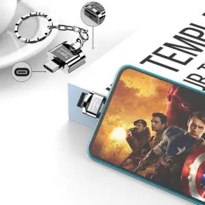 마이크로5핀 C타입 미니 카드리더기 휴대용 키링고리