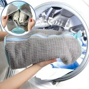 (옵션 단일옵션)운동화 빨래망 슈즈 빨래주머니 극세사 신발 세탁기망