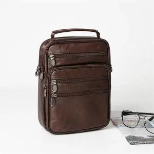 [셀러허브][라일리] Rly 남성 고급 리얼소가죽 빈티지 멀티포켓 크로스백 (S9550818)