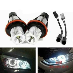 1쌍 8000K 화이트 LED 엔젤 아이 마커 헤일로 전구 램프 BMW E39 E60 E87 X3