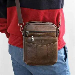 [셀러허브][라일리] Rly 빈티지 소가죽 크로스백 남자 데일리 가방 스트릿 (S9550493)