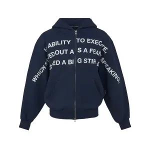 매장정품 ESC STUDIO (RESTOCK item)lettering hoodie zip-up(navy)